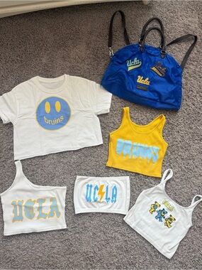 UCLA Bruins Assorted Crop Tops & Blue Logo Bag